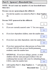 I-864 Form Question Page 4 Part 5